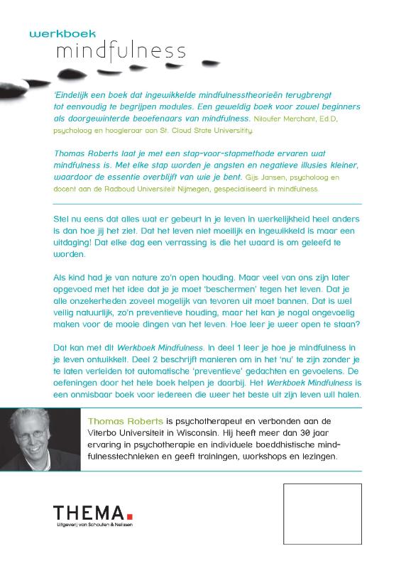 Achterkant van Werkboek mindfulness