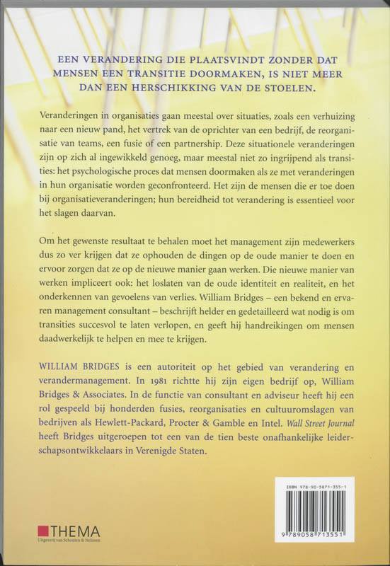 Achterkant van Managen van transities