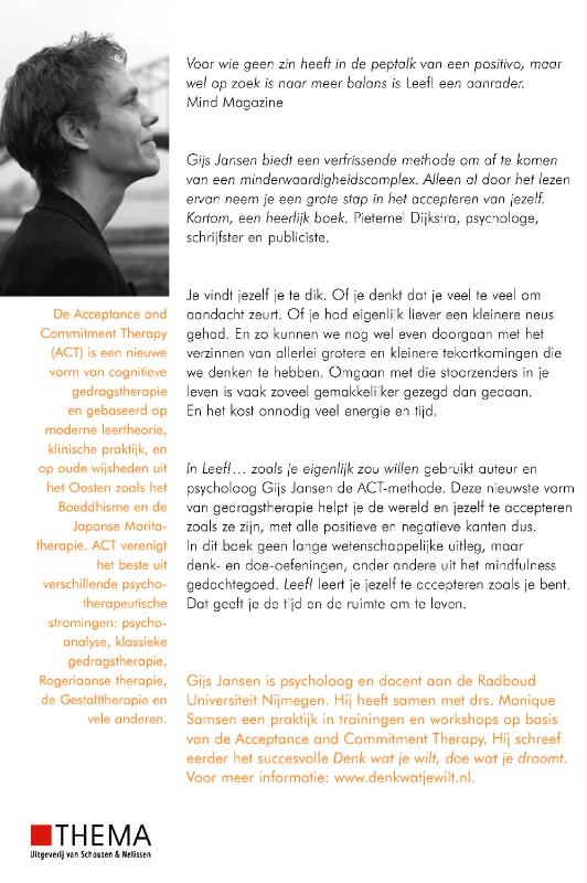 Achterkant van Leef!