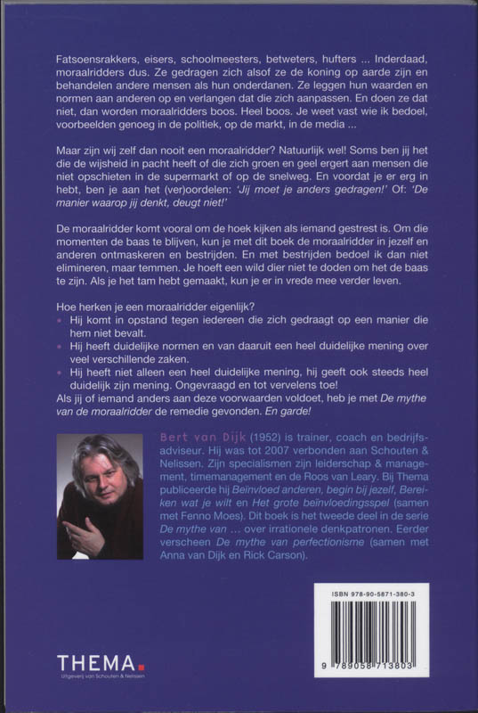 Achterkant van De mythe van de moraalridder