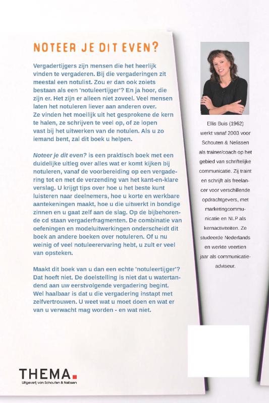 Achterkant van Noteer je dit even?