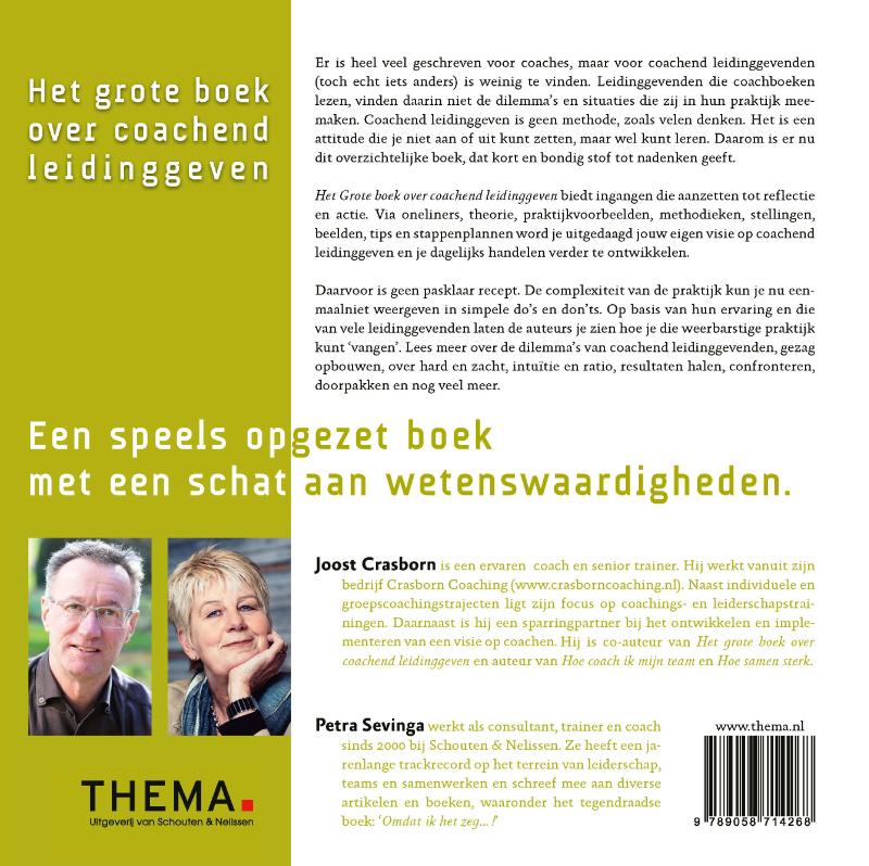 Achterkant van Het grote boek over coachend leidinggeven