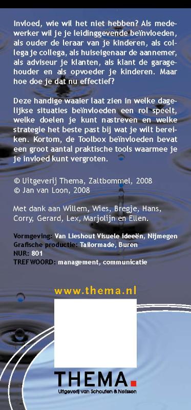 Achterkant van Toolbox beïnvloeden