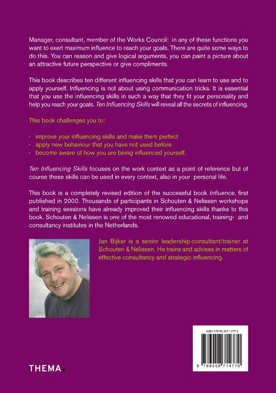 Achterkant van Ten influencing skills