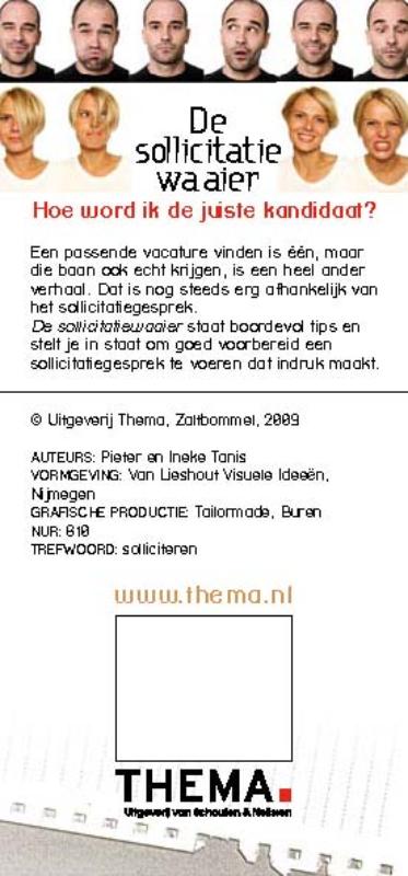 Achterkant van De sollicitatiewaaier