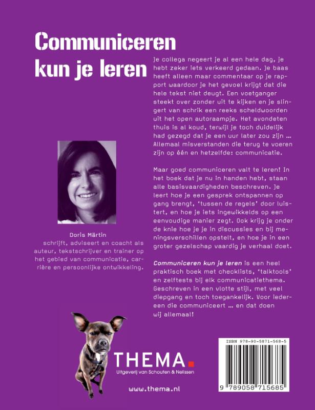 Achterkant van Communiceren kun je leren