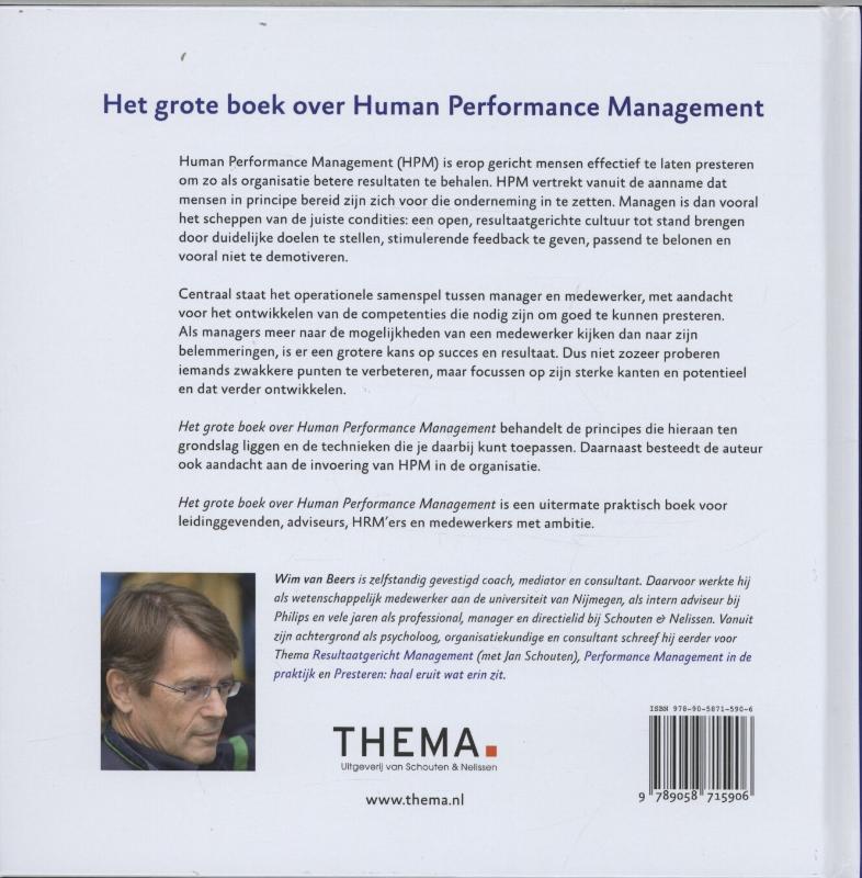 Achterkant van Het grote boek over human performance management