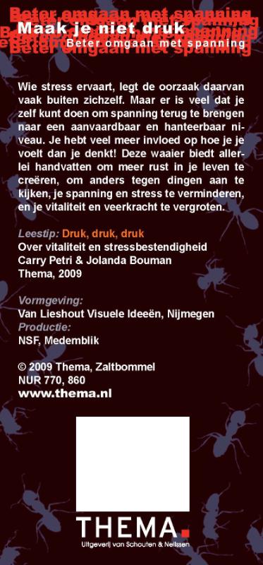 Achterkant van Maak je niet druk