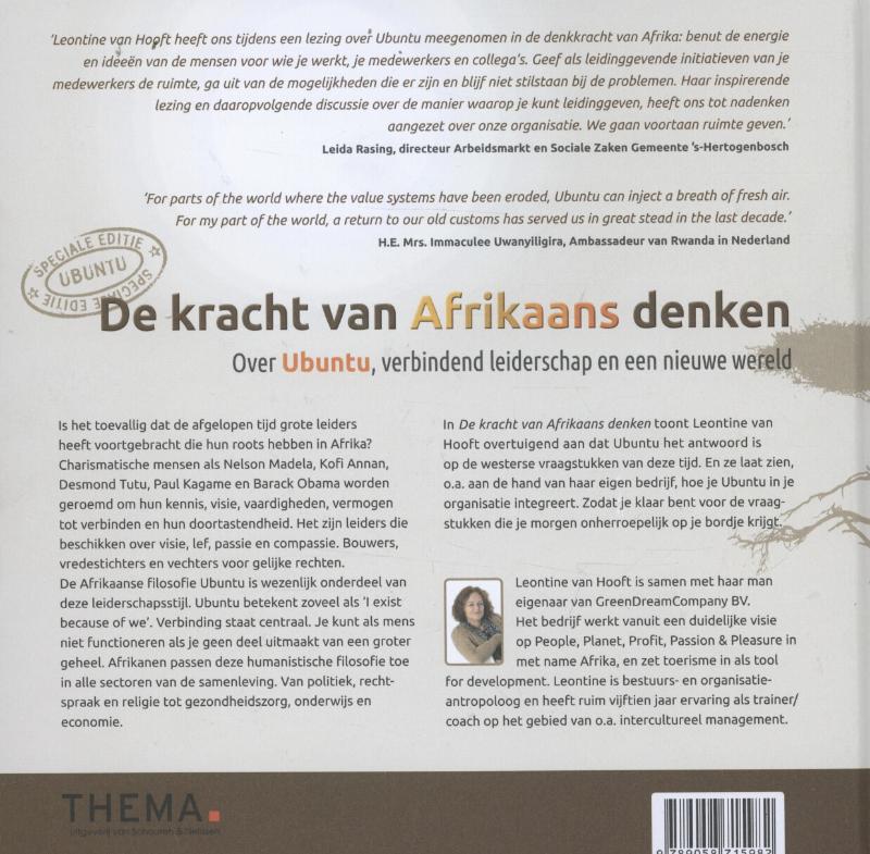 Achterkant van De kracht van Afrikaans denken