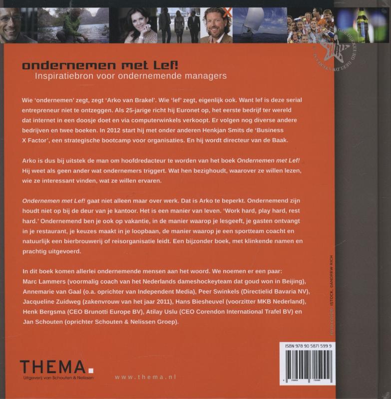 Achterkant van Ondernemen met lef
