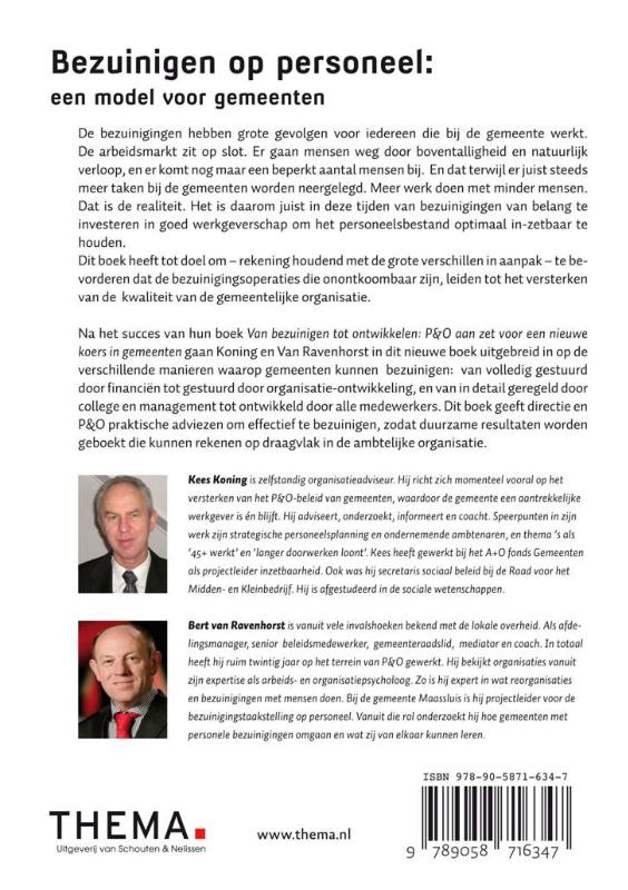 Achterkant van Effectief bezuinigen op personeel