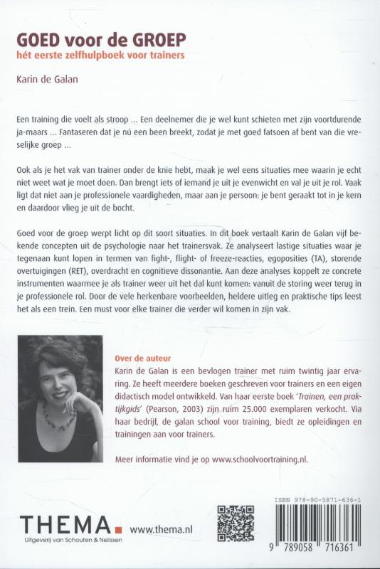 Achterkant van Goed voor de groep