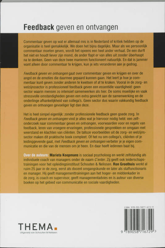 Achterkant van Feedback geven en ontvangen