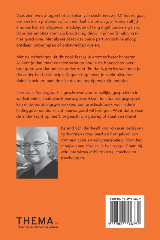 Achterkant van Hoe zal ik het zeggen?