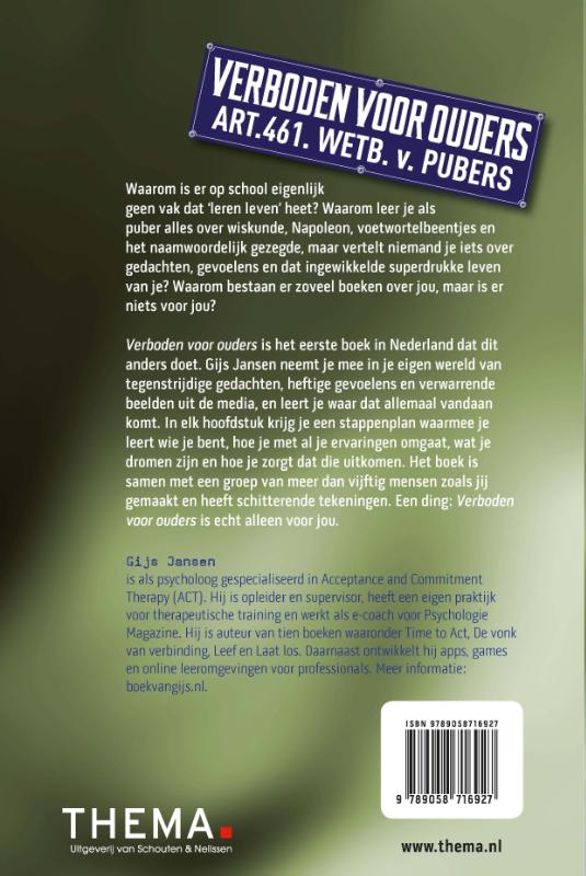 Achterkant van Verboden voor ouders