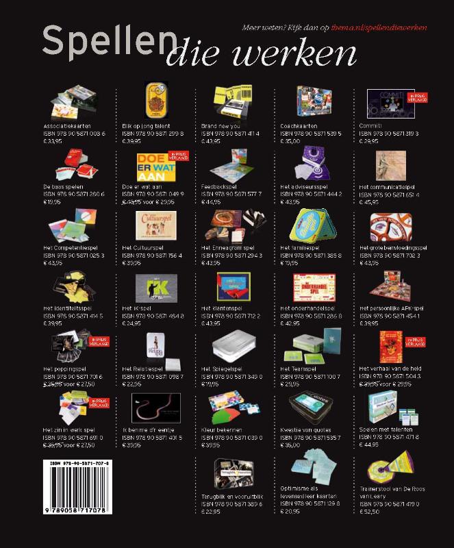 Achterkant van Spellen die werken