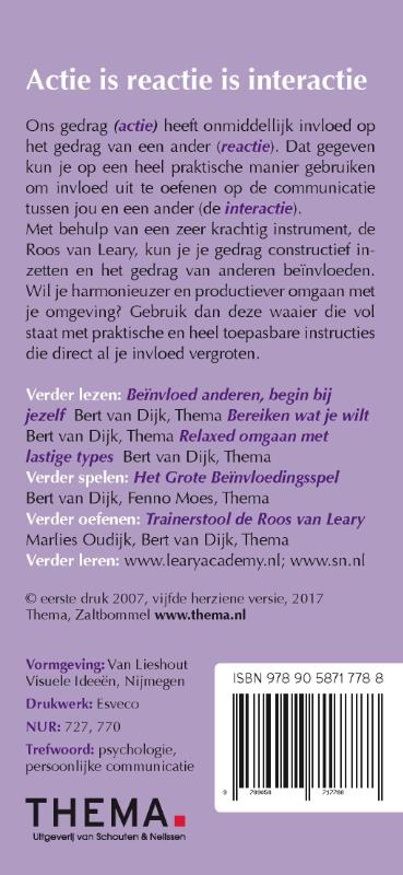 Achterkant van Actie is reactie