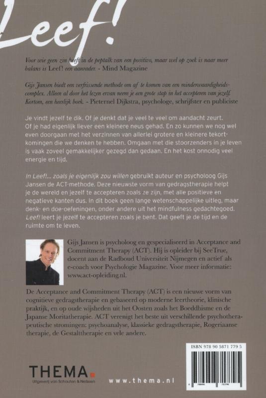 Achterkant van Leef!