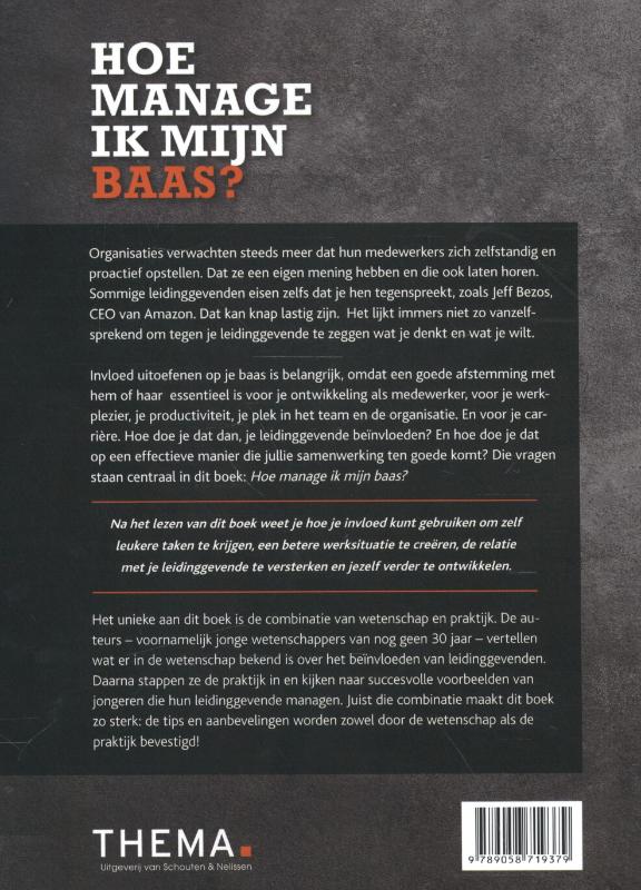 Achterkant van Hoe manage ik mijn baas?
