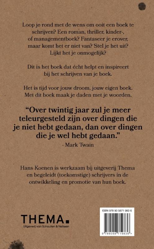 Achterkant van Schrijf je boek