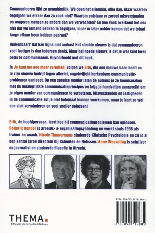 Achterkant van Je kunt me nog meer vertellen
