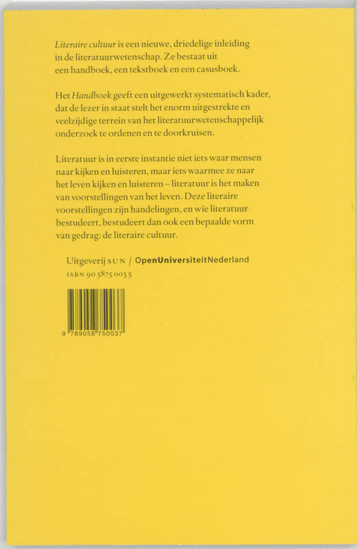 Achterkant van Handboek