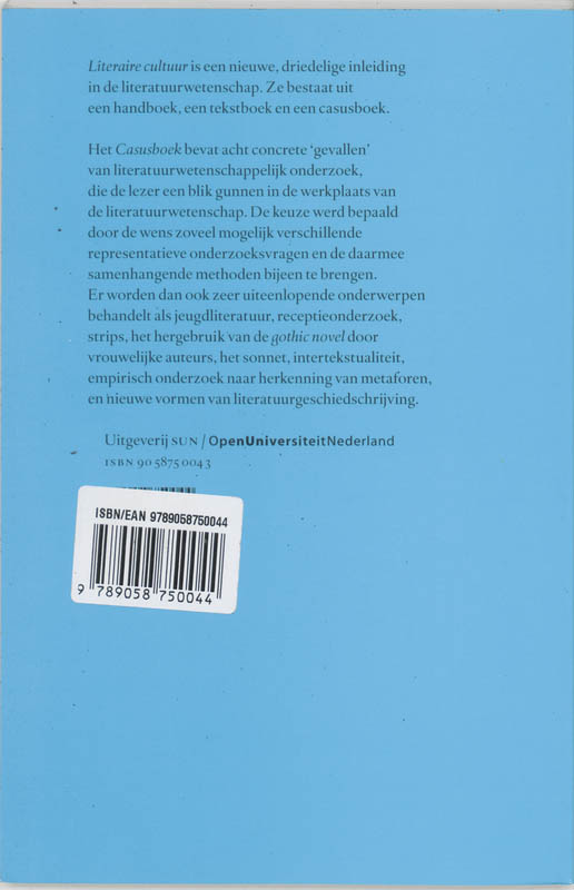 Achterkant van Casusboek