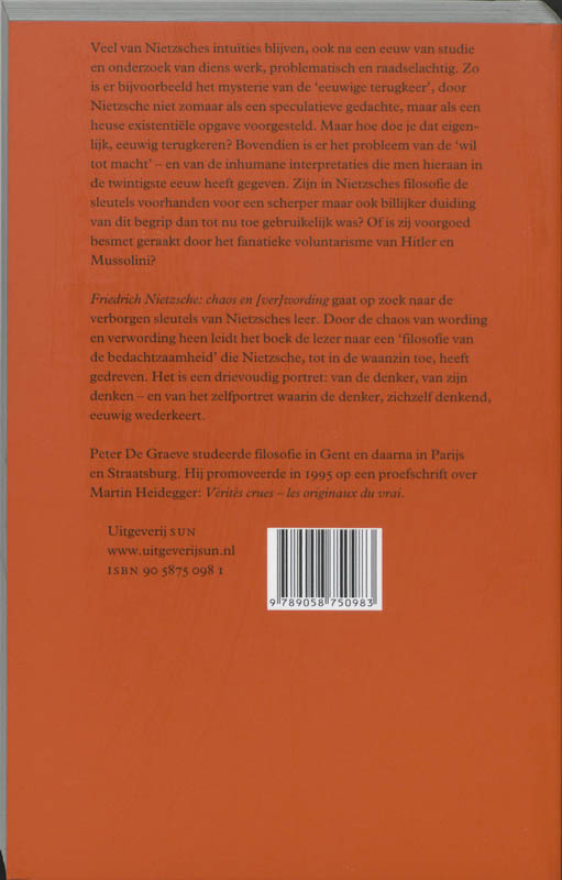 Achterkant van Friedrich Nietzsche