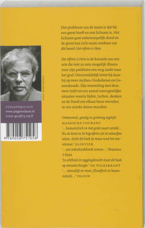 Achterkant van Het refrein is Hein