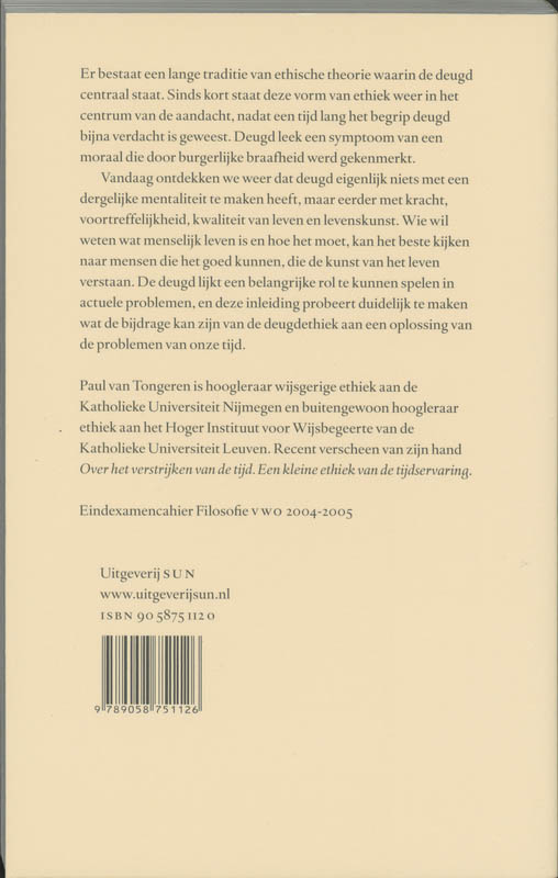 Achterkant van Deugdelijk leven