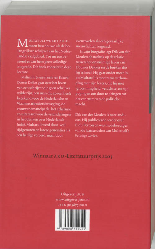 Achterkant van Multatuli