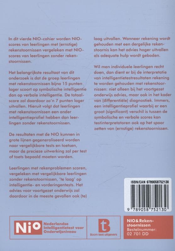 Achterkant van NIO cahier 4
