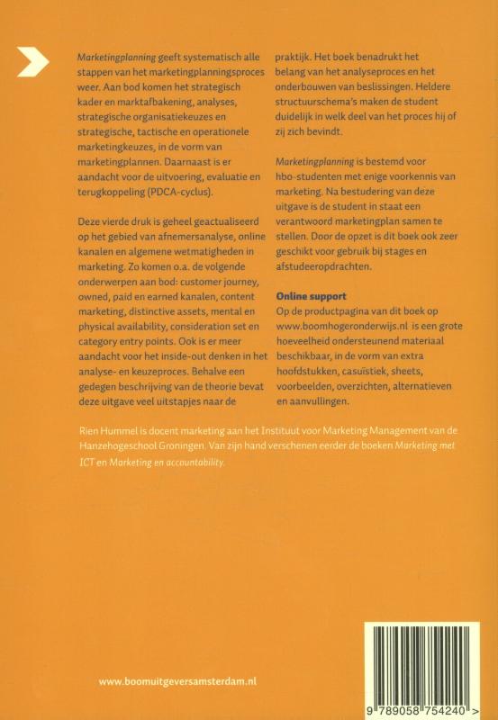 Achterkant van Marketingplanning