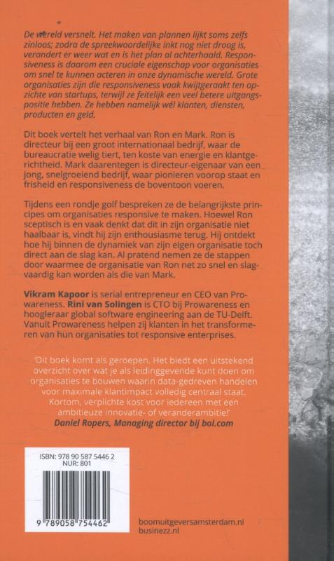 Achterkant van De responsive enterprise