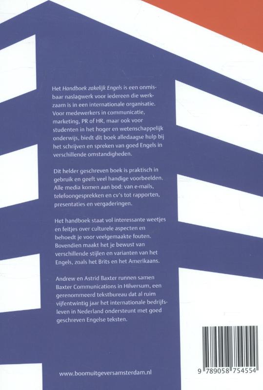 Achterkant van Handboek zakelijk Engels