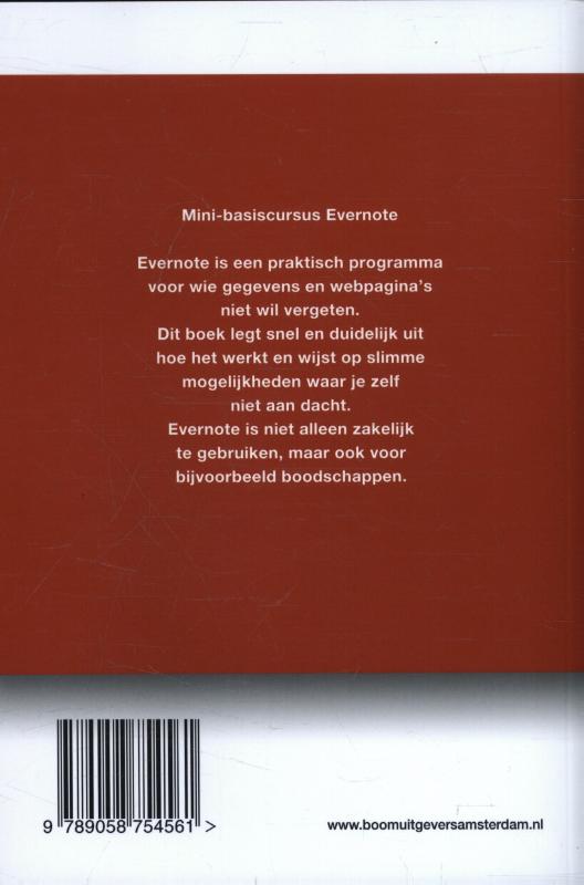 Achterkant van Mini-basiscursus Evernote