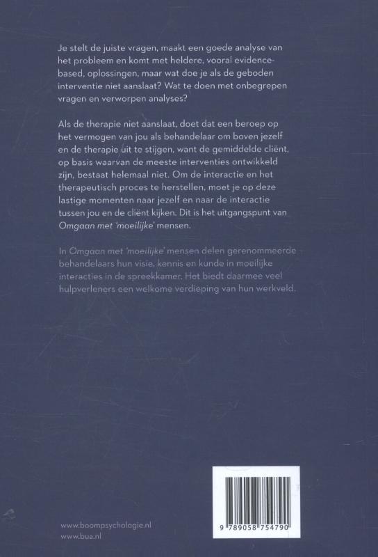 Achterkant van Omgaan met moeilijke mensen