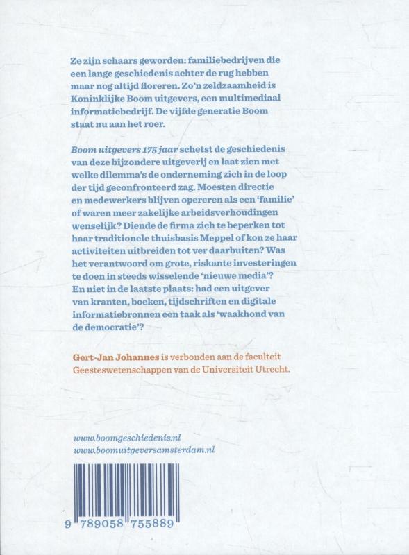 Achterkant van Boom uitgevers 175 jaar