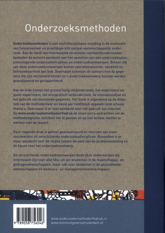Achterkant van Onderzoeksmethoden