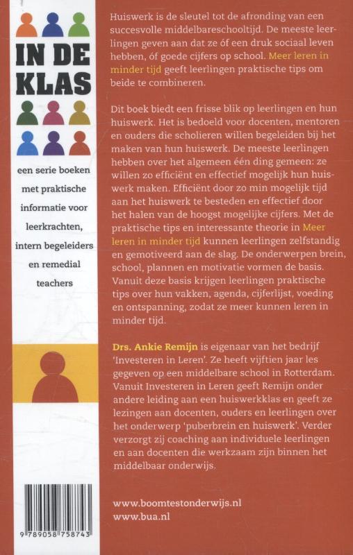 Achterkant van Meer leren in minder tijd