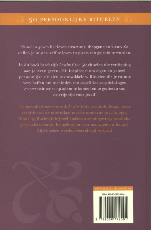 Achterkant van 50 persoonlijke rituelen