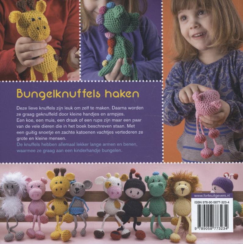 Achterkant van Bungelknuffels haken