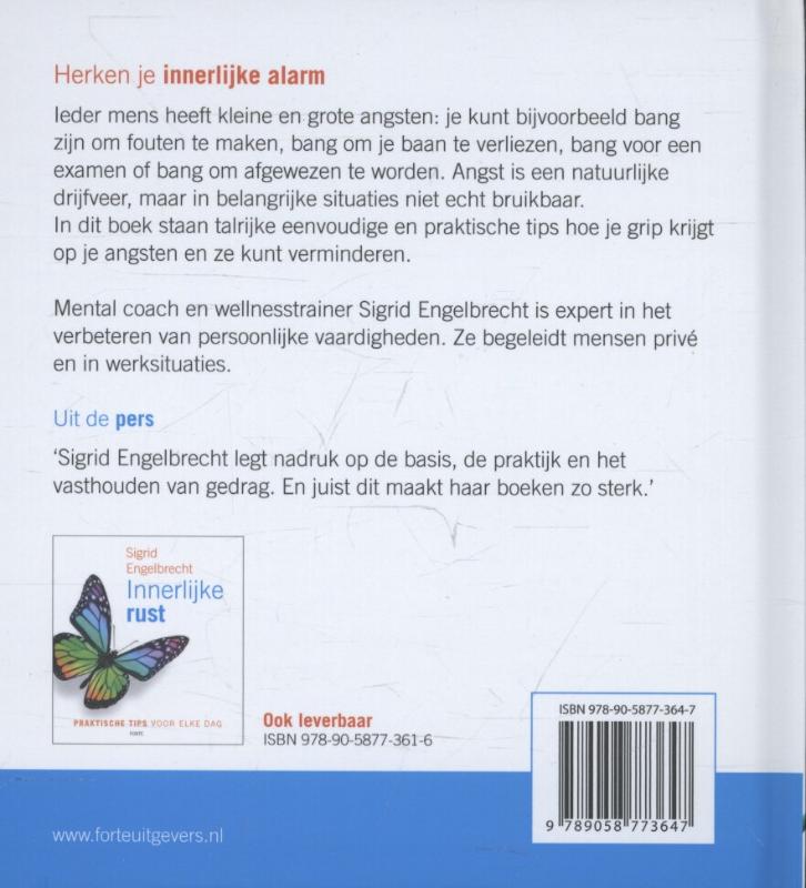 Achterkant van Je angst de baas