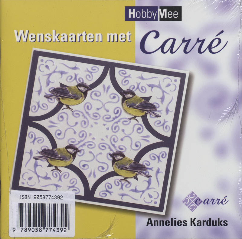 Achterkant van Wenskaarten met Carre set 2 ex