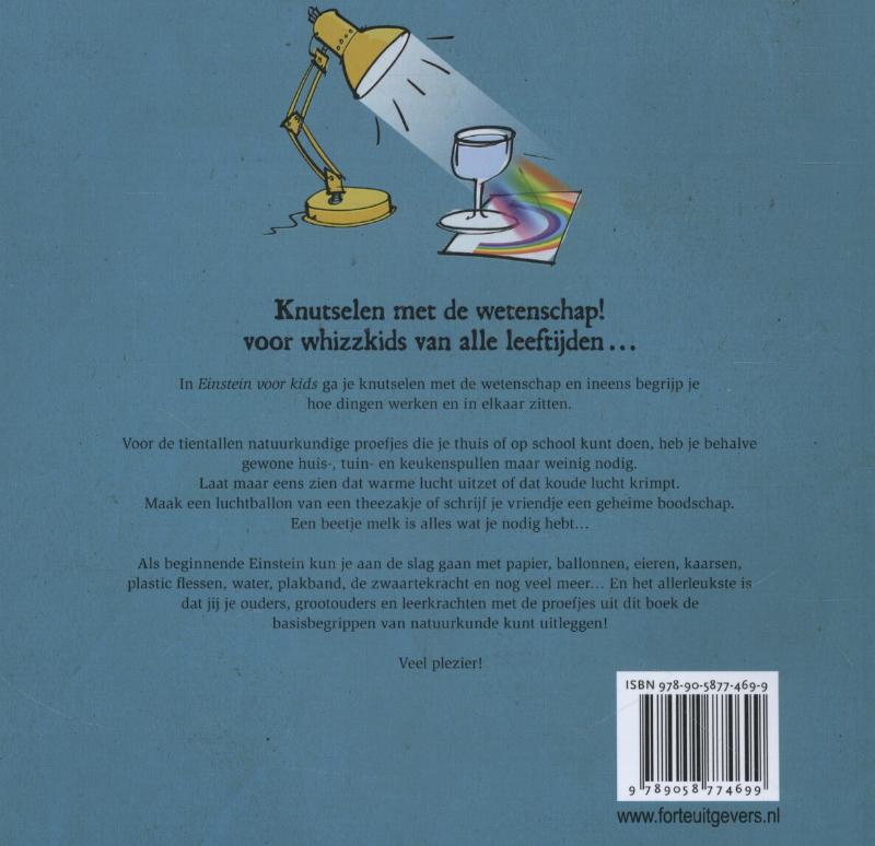 Achterkant van Einstein voor kids