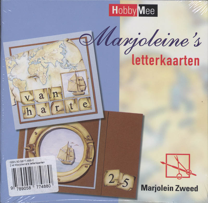 Achterkant van Marjoleine's letterkaarten set 2 ex