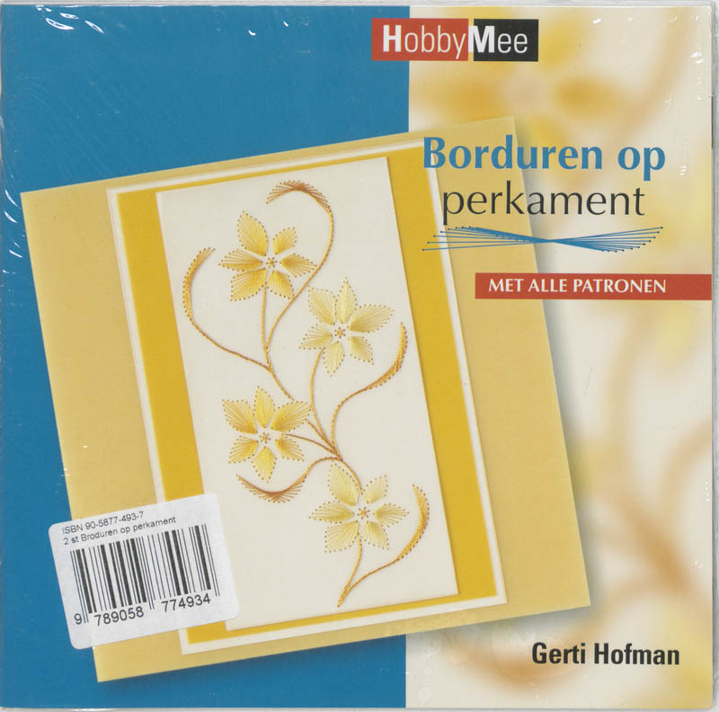 Achterkant van Borduren op perkament set 2 ex