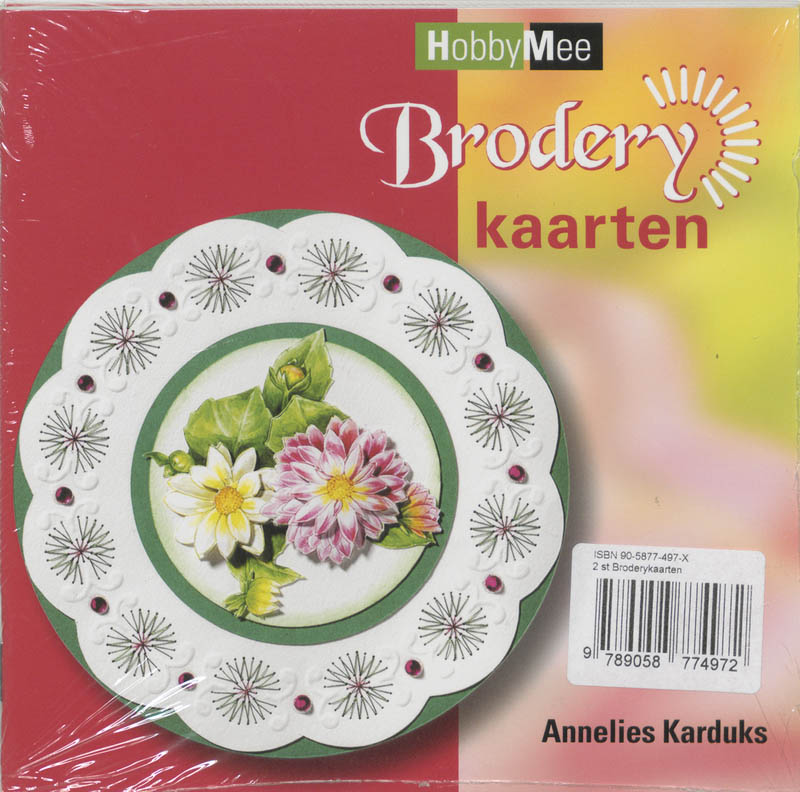 Achterkant van Broderykaarten set 2 ex