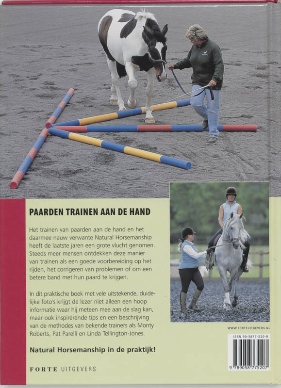 Achterkant van Paarden trainen aan de hand