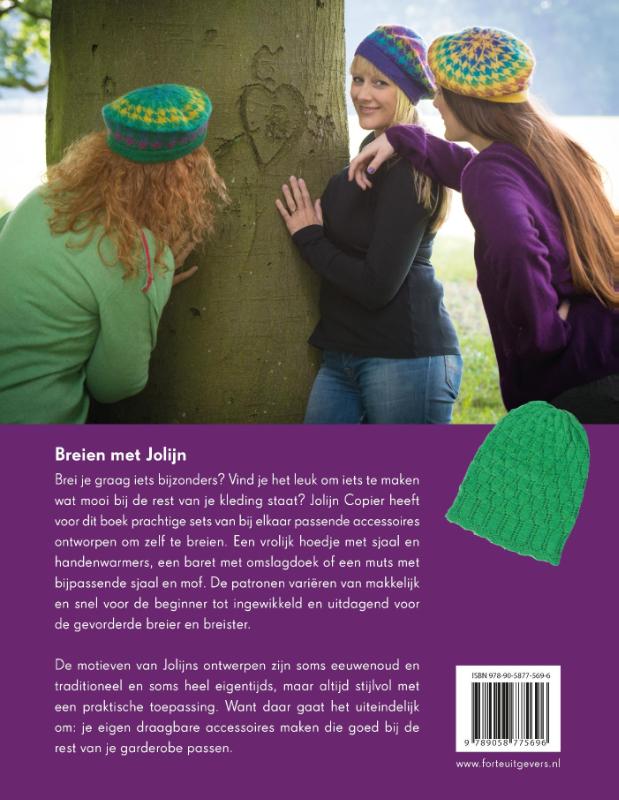 Achterkant van Jolijns baretten, sjaals en meer
